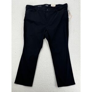 NYDJ Marilyn Straight Leg Jeans Woman Size 28W Black High Rise Denim NWT